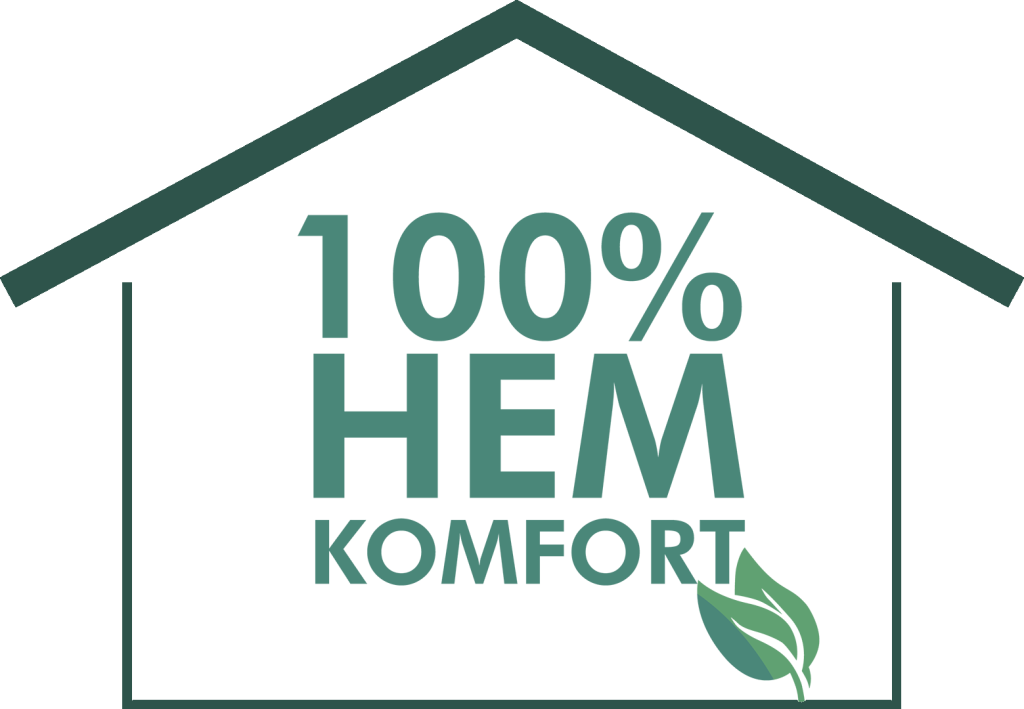 100% hemkomfort logga i grönt